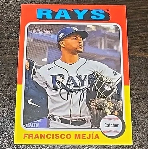 2024 TOPPS HERITAGE 40 Francisco Mejia Rays Short Print Baseball Card