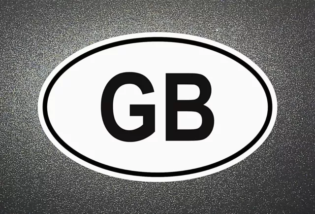 Gb Great Britain United Kingdom Uk Country Code Oval Sticker Car Truck Sign