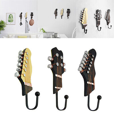 3X Retro Guitar Head Coat Hook Wall Mount Home Hanger Stand Holder Rack Bracket