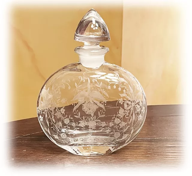 1940s Heisey Orchid Oval Sherry Decanter CLEAR Crystal Stopper Rare HTF #4037