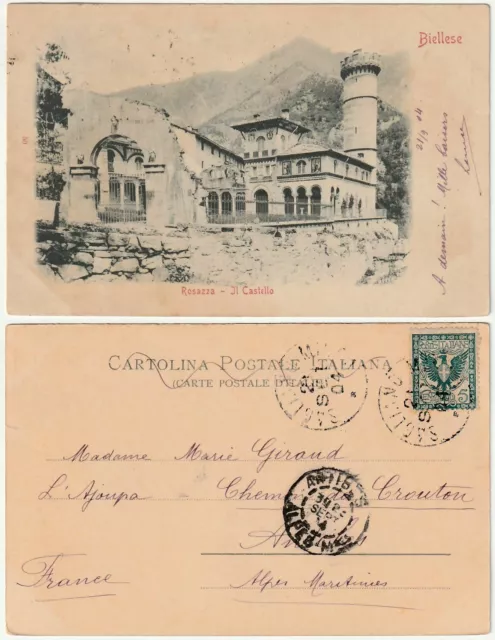 Rosazza - Biella - Il Castello - Viagg. 1904 -46950-
