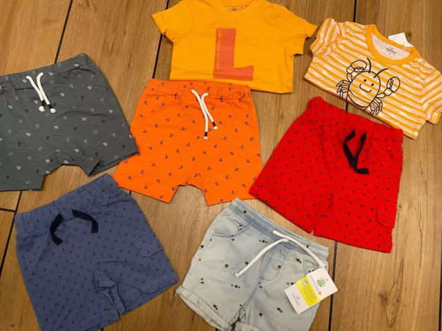 Topomini 4 Teile 2 Shirts + 5 Hosen Junge Topomini Größe 86 NP56€ Neu Family