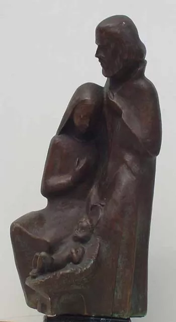 Moderne Kunst, Skulptur aus Naturstein,Maria u.Joseph mit Jesuskind 30 cm hoch x