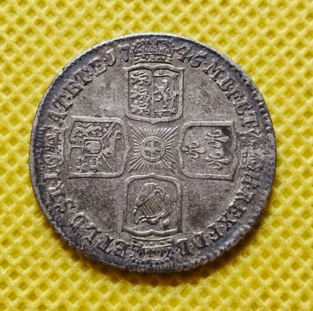1745 LIMA Shilling - George II British Silver Coin