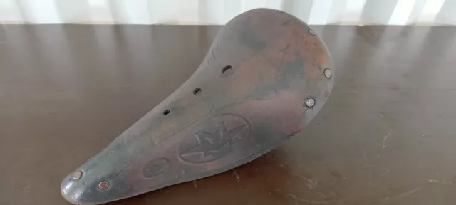 Ancienne Selle De Vélo En Cuir