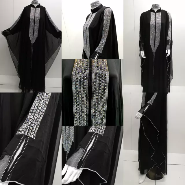 Damen offene Vorderseite Abaya. Kleid. Saudi Abaya japanische Neda/Leinen. Neuankunft
