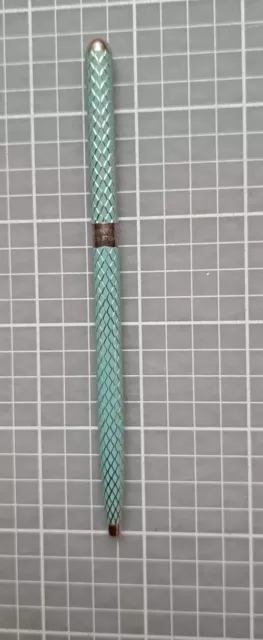 Vintage Tiffany & Co. Sterling 925  Aqua Diamond Cut Enamel Ballpointpen Germany