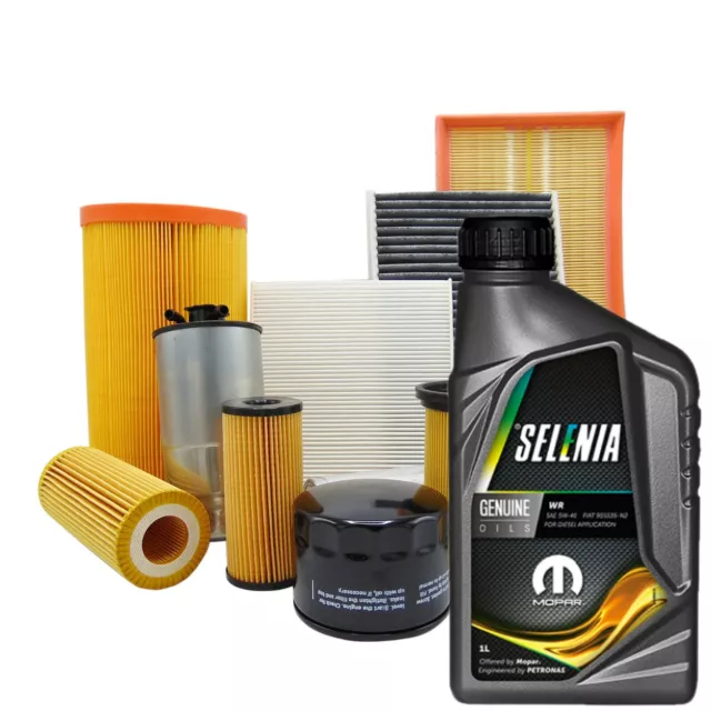 Kit tagliando olio SELENIA WR 5W40 4LT + 4 filtri GRANDE PUNTO 1.3 MJET 90CV