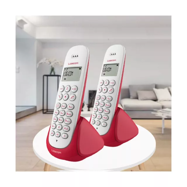 Telefono Inalambrico Logicom Aura 250 Duo Rojo 2