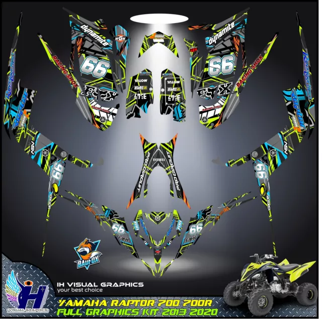 Kit de gráficos Yamaha Raptor 700 700R 2013 2014 2017 a 2022 calcomanías...