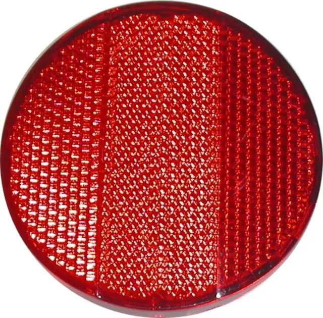 Reflektor rot rund zum Aufschrauben OD 66 mm