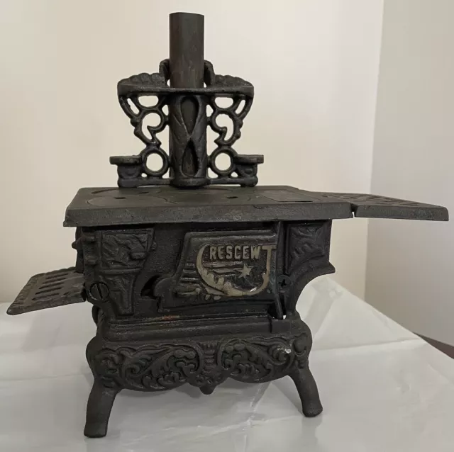 Vintage Crescent,  Cast Iron Toy / Miniature Wood Burning Stove