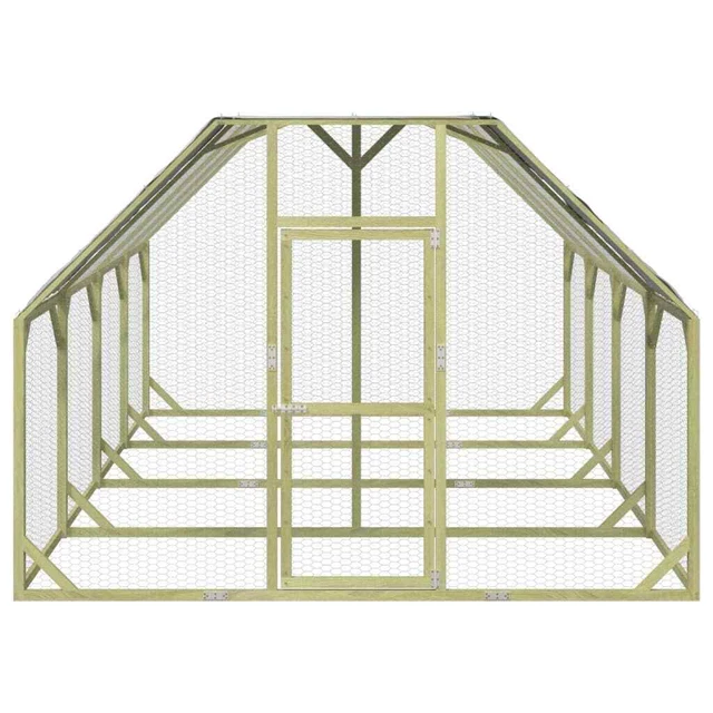 Poulailler 268x400x190 cm Bois de pin massif imprégné 3