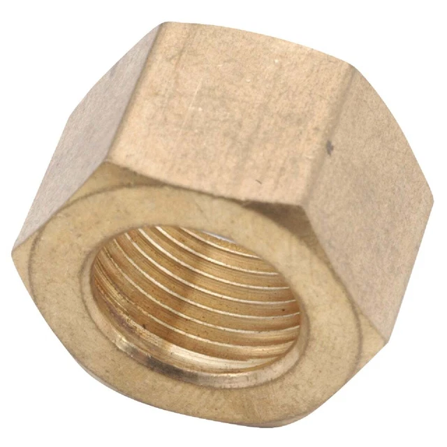 Anderson Metals 1/4 In. Brass Compression Nut (3-Pack) 30061-04 Pack of 10