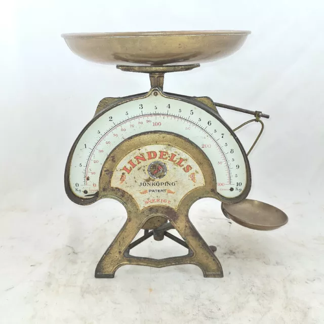 Antique LINDELLS Food Candy Scales Kitchenscale Balance Waage Weegschaal Swedish