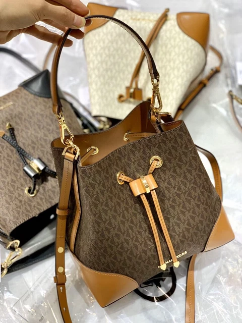 Original Michael Kors Mercer Gallery Eimer Schultertasche braun Verkauf