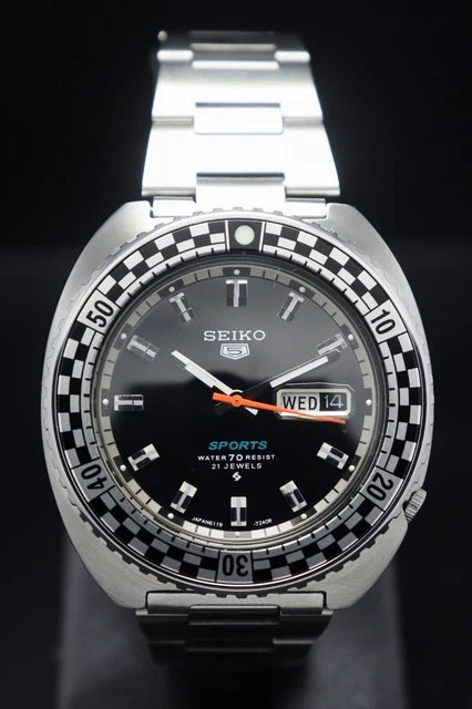OROLOGIO DA UOMO Vintage Seiko 5 Sports Rally Diver 6119-7173. EUR 378