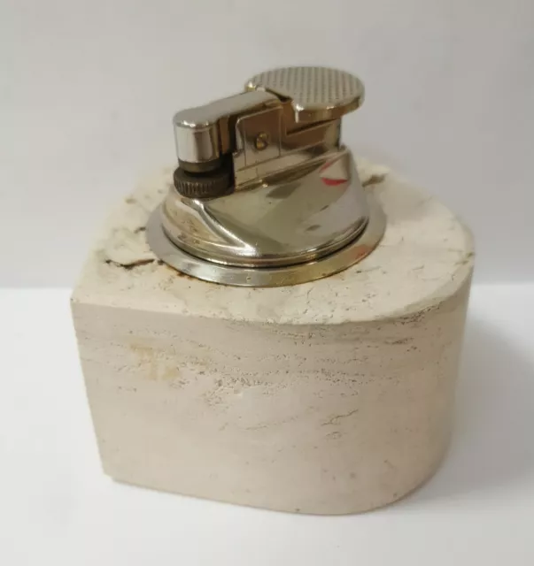 briquet gaz travertin vintage fratelli mannelli ou cerri nestore italie annee 70