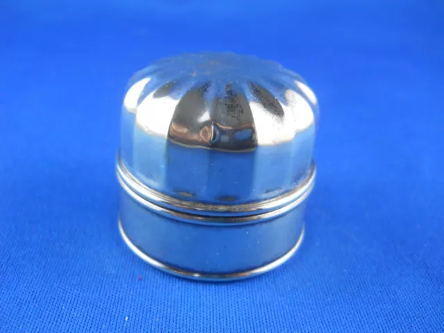 Birks Sterling Silver Ring Box, Round With Crimped Design Lid, Rare