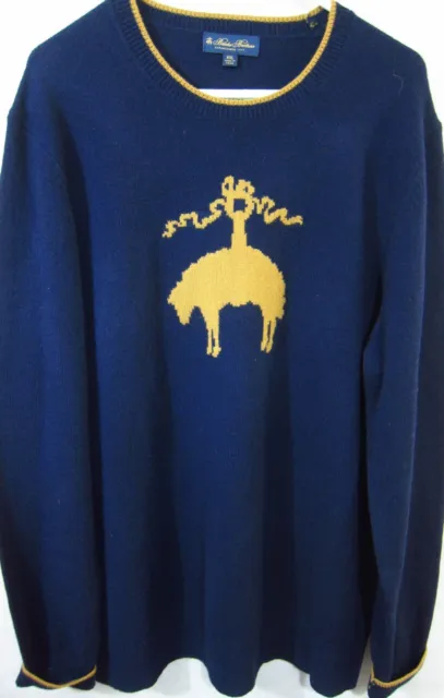 NEW BROOKS BROTHERS Golden Fleece Logo Blue Cashmere & Merino Wool ...