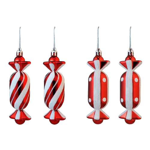 Candy Cane Shaped Baubles Christmas Tree Decoration Oranment