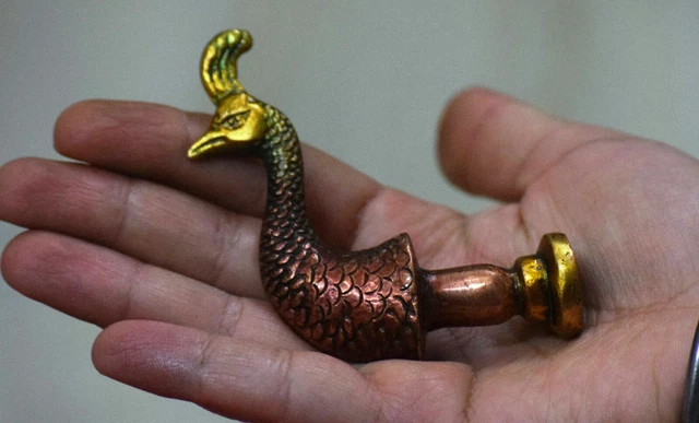 Peacock Head Shape Knob Brass Antique Style Party Lawn & Home Door Knob GK 626