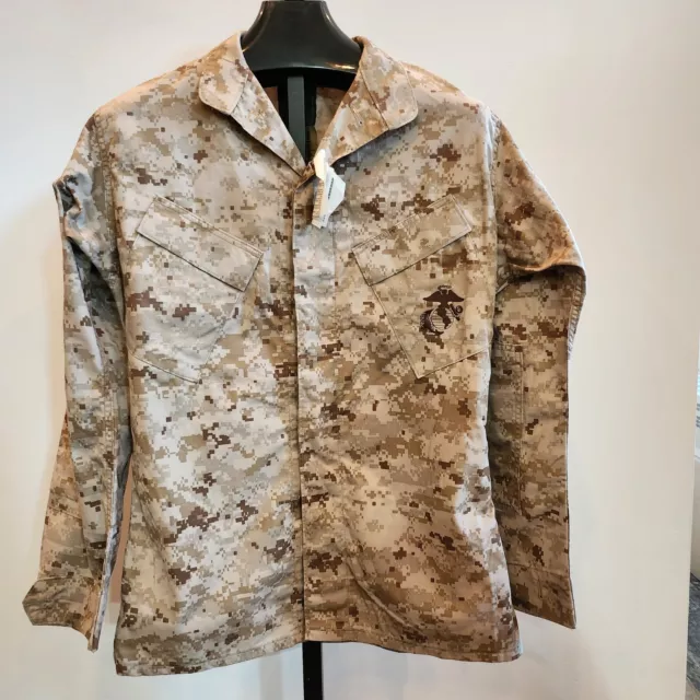 USMC Desert Marpat Camo Blouse Shirt MCCUU US Marine Corps Propper Small Long