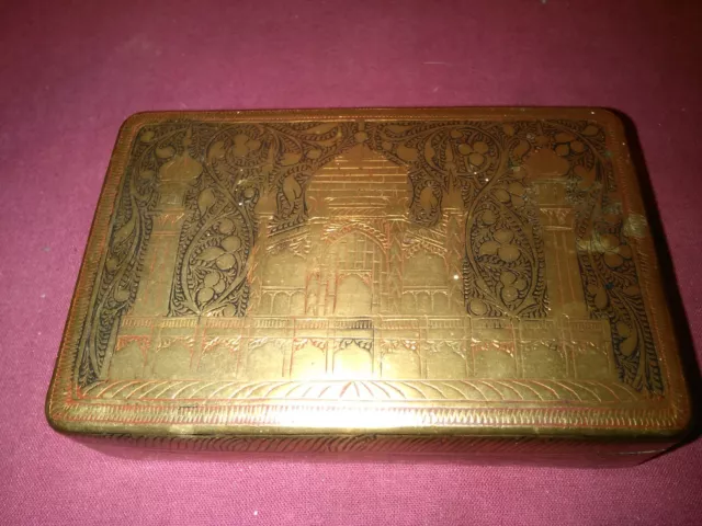 Vintage Indian brass decorated box