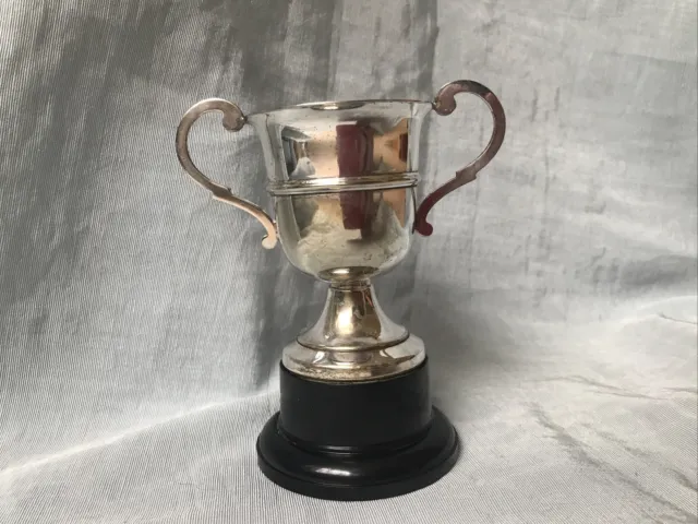 NOT ENGRAVED vintage silver plate trophy, loving cup, trophies, trophy