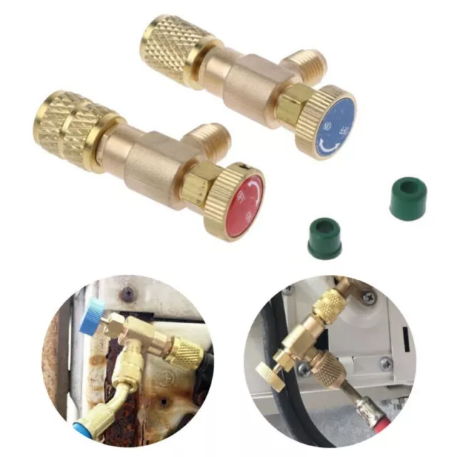 Male and Female 1/4 14 Safety Valve Adapter for R22R410A Refrigeration