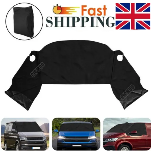600D Oxford Thermal Windscreen Sun Shade Cover Curtain Black Out Blind For  VW T5
