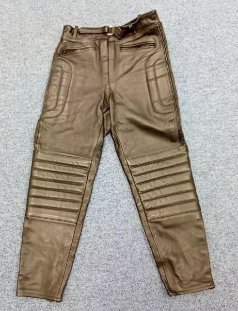 J & S pantaloni da moto in pelle da donna in pelle taglia 12