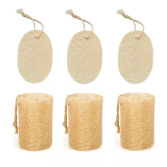 Youery Lufa Natural Esponja 6 Piezas Luffa Loofah Scrubber Esponja de Baño Ex...