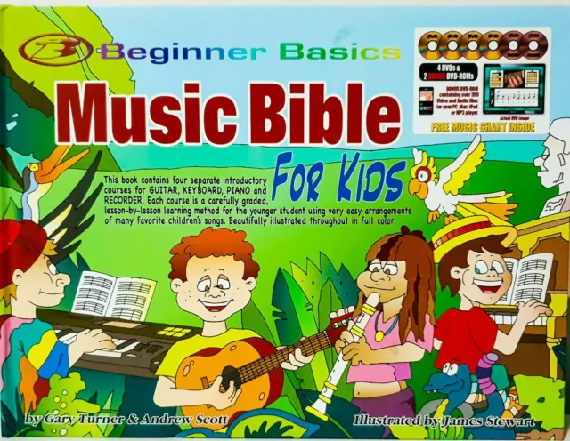 Bible For Kids Learn To Play Piano Keyboard Chords Childrens Tutor Book DVDs ~~