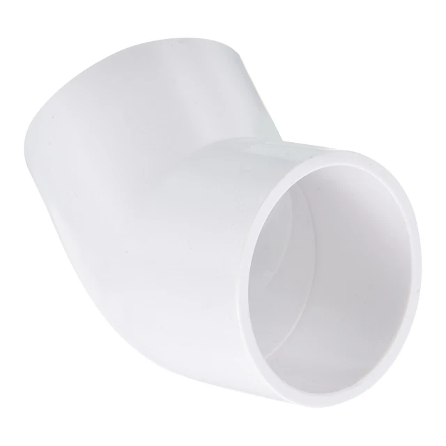45 Degree Elbow Pipe Fittings 1-1/2 Inch UPVC Fitting Connectors White