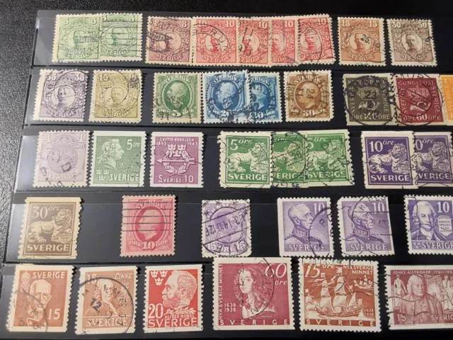 Konvolut: Briefmarken SCHWEDEN