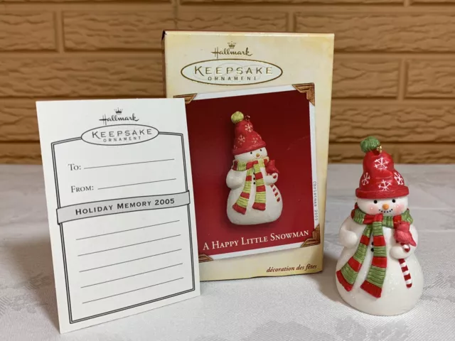 Hallmark Keepsake Ornament 2005 A Happy Little Snowman, Excellent Condition!