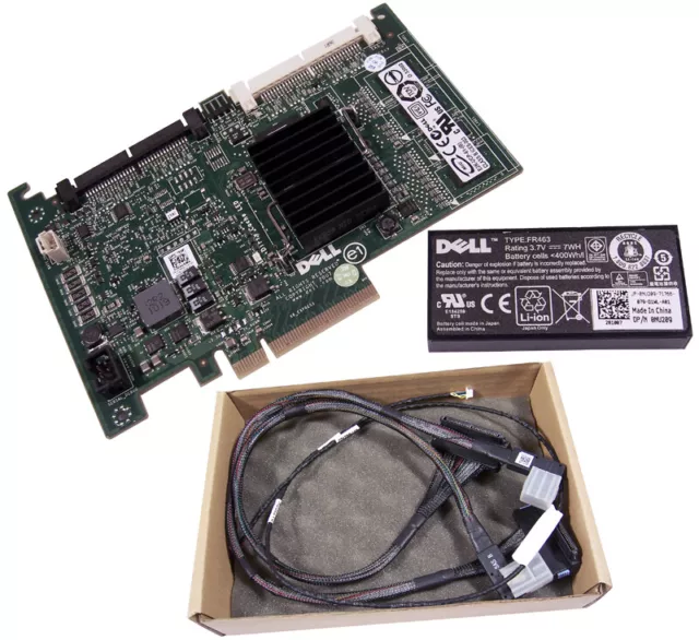 Dell Perc 6I 256MB SAS Raid W Battery and Cables T954J 48HVJ Kit Battery NU209