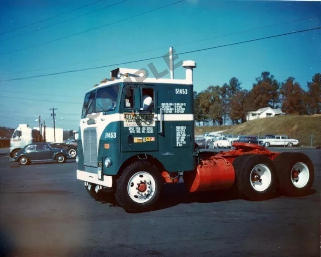 1960's White Freightliner Semi Truck Rig Trucking 8"x 10" Photo 3