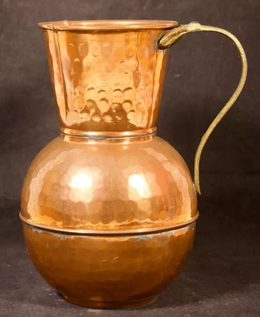 Solid Copper 8 Inch Tall Pitcher By Houston International Trading Made In Turkey