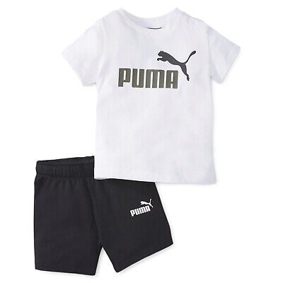 Puma Minicats Té & Pantaloncini Set Nero/Bianco 845839 02