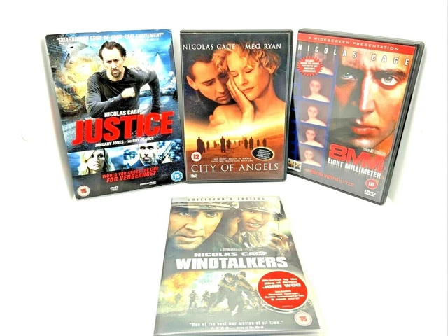 NICOLAS CAGE 4 Film Collection City Of Angels & 8MM & Justice ...