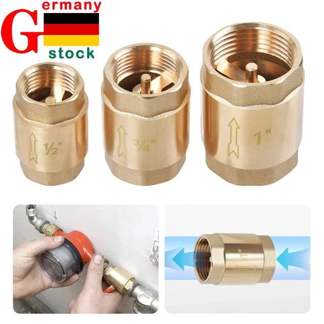 TAILONZ PNEUMATIC Rückflussverhinderer 1/2 AG Auf 1/2 IG – Schwarzes Messing Rückschlagventil, 2 Stück