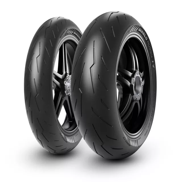 Motorcycle Tyres Pirelli Diablo Rosso 4 120/70ZR17 58W & 200/60ZR17 80W Pair