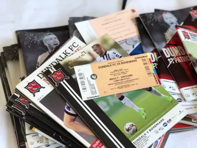 31 DIFF DUNDALK FC PROGRAMMES  2012 to 2019 YOU CHOOSE