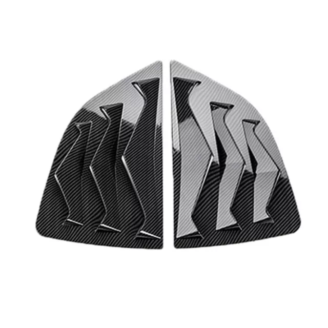 US STOCK 2×Decorate Car Side Window Louvers Hood Vent Scoops Bonnet Cover Trims