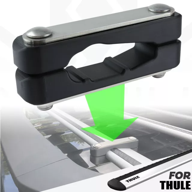 Single Roof rack clamp accessory mount kit for Thule WingBar AeroBlade cross bar