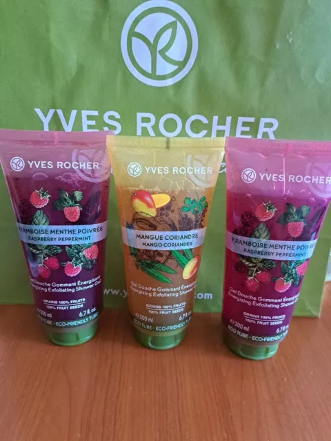 Yves Rocher Gel Doccia Gommage Fragranza  2 Lampone E  1 Mango