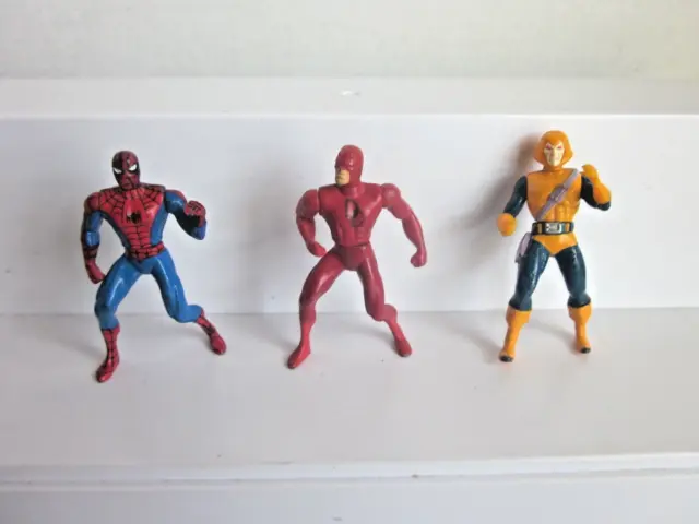 Toy Biz HEAVY METAL HEROES lot of 3 mini die cast figures Spider-Man, Hobgoblin