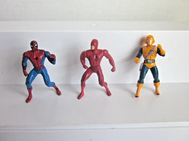 Toy Biz HEAVY METAL HEROES lot of 3 mini die cast figures Spider-Man, Hobgoblin
